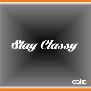 Pegatina vinilo Stay classy