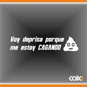 Pegatina vinilo Voy deprisa ...