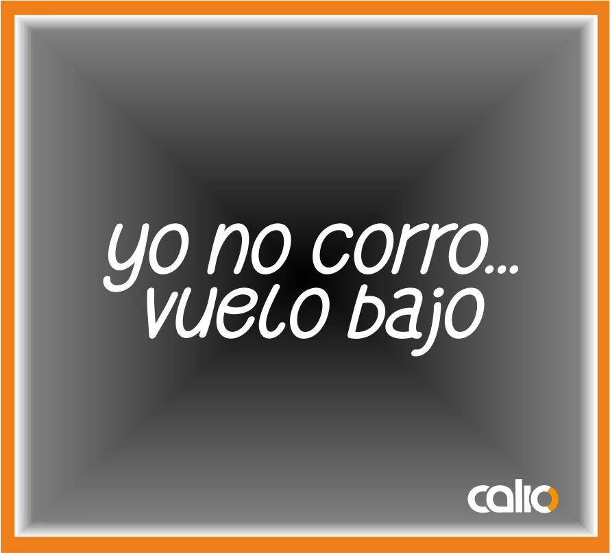 Pegatina vinilo Yo no corro... - Imagen 1