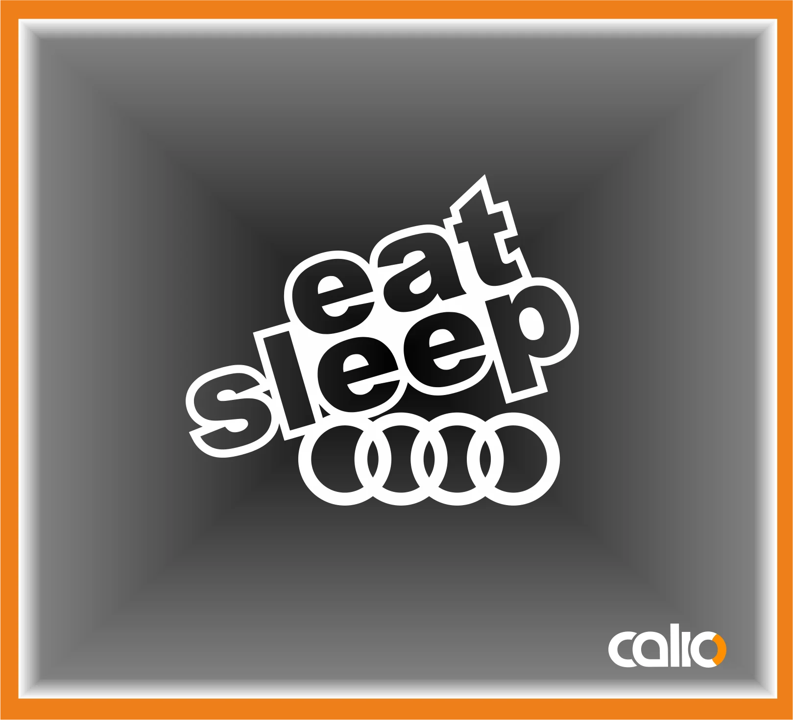 Pegatina vinilo Eat sleep... - Imagen 1