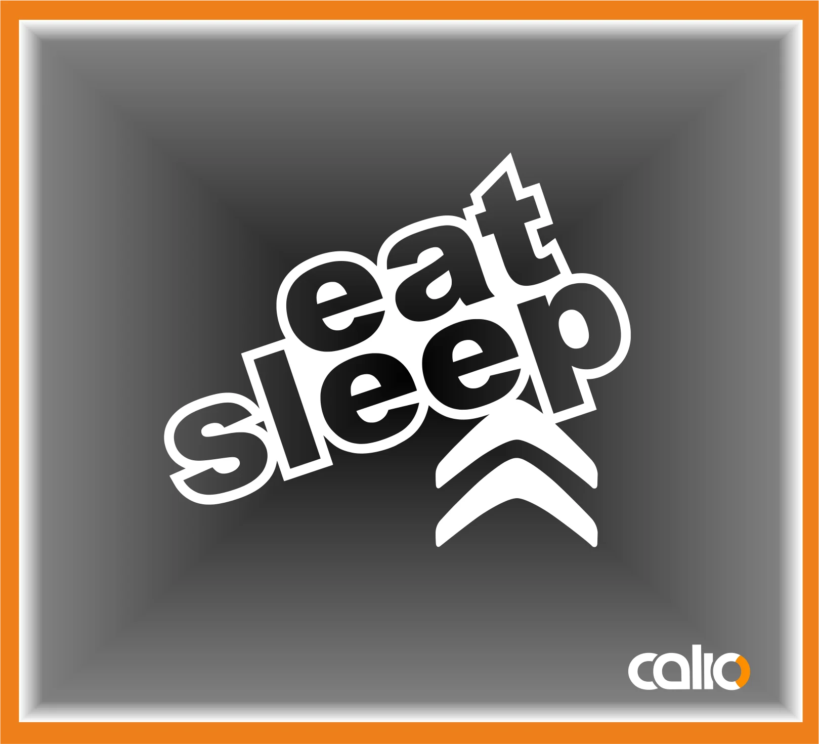 Pegatina vinilo Eat sleep... - Imagen 1