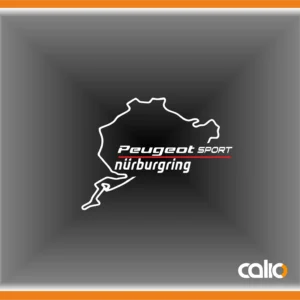 Pegatina vinilo Nurburgring Peugeot